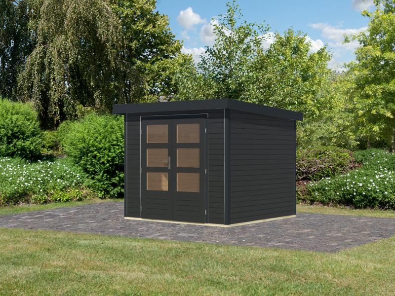 Karibu Hybrid Gartenhaus Jupiter 3 C anthrazit/anthrazit - Image 2
