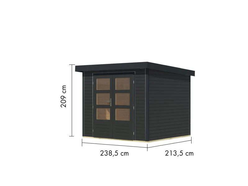 Karibu Hybrid Gartenhaus Jupiter 3 C anthrazit/anthrazit - Image 3