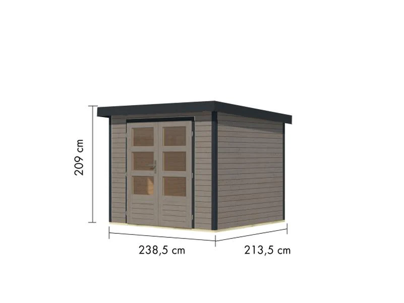 Karibu Hybrid Gartenhaus Jupiter 3 D wassergrau/anthrazit - Image 3