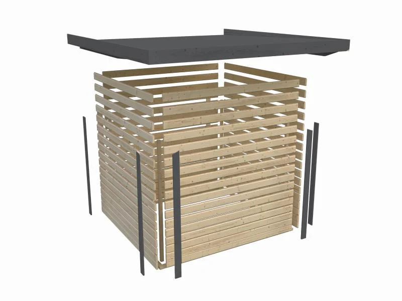 Karibu Hybrid Gartenhaus Jupiter 4 A naturbelassen/anthrazit - Image 11