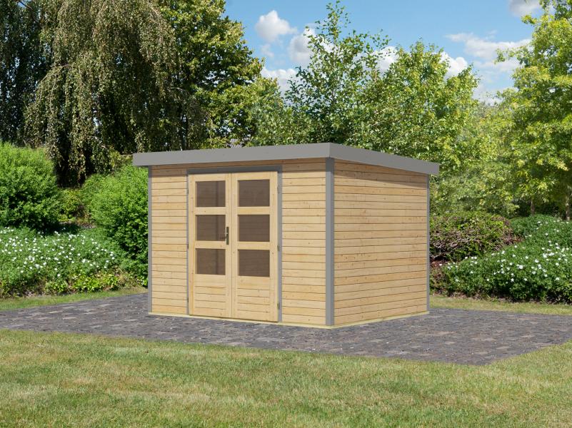 Karibu Hybrid Gartenhaus Jupiter 4 A naturbelassen/graualuminium - Image 2