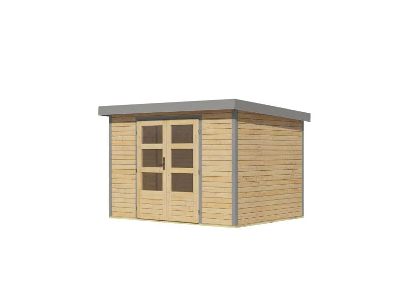 Karibu Hybrid Gartenhaus Jupiter 4 A naturbelassen/graualuminium - Image 5