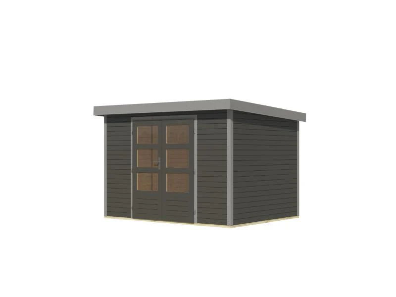 Karibu Hybrid Gartenhaus Jupiter 4 B terragrau/graualuminium - Image 5