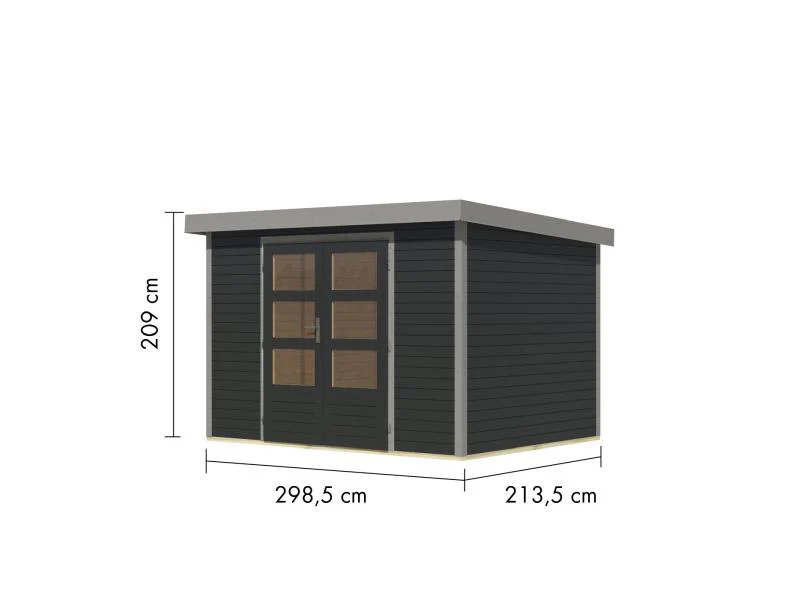 Karibu Hybrid Gartenhaus Jupiter 4 C anthrazit/graualuminium - Image 3