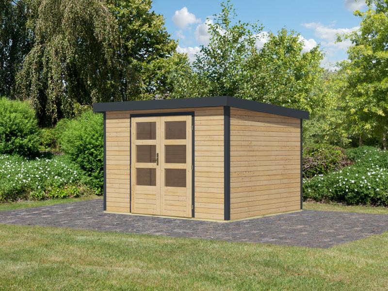 Karibu Hybrid Gartenhaus Jupiter 5 A naturbelassen/anthrazit - Image 2