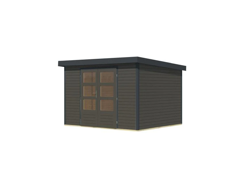 Karibu Hybrid Gartenhaus Jupiter 5 B terragrau/anthrazit - Image 5