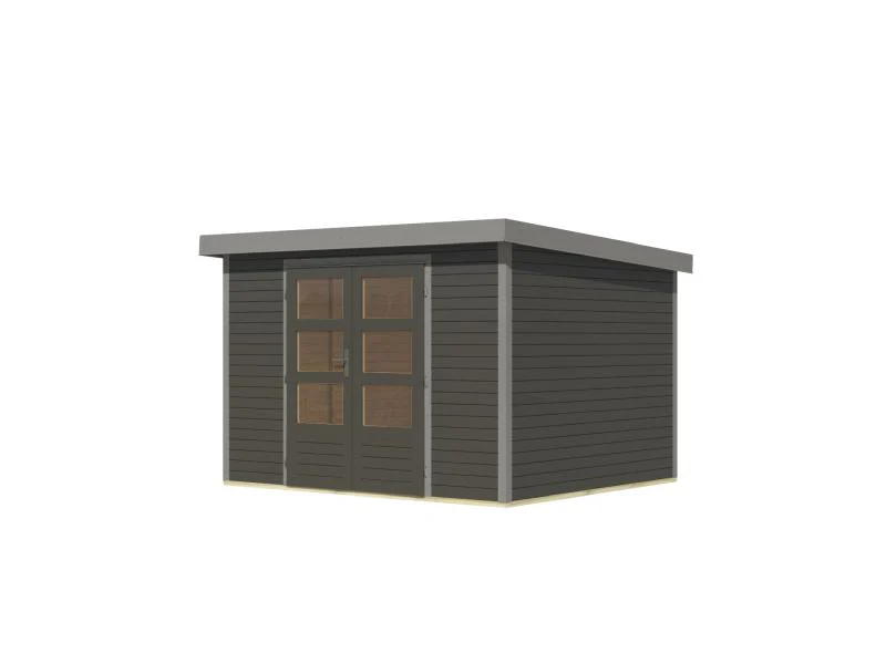 Karibu Hybrid Gartenhaus Jupiter 5 B terragrau/graualuminium - Image 5