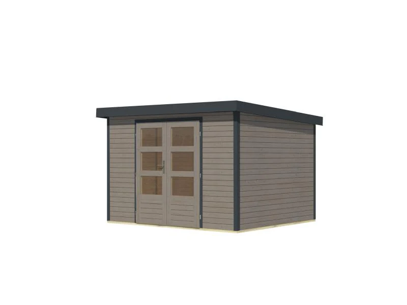 Karibu Hybrid Gartenhaus Jupiter 5 D wassergrau/anthrazit - Image 5