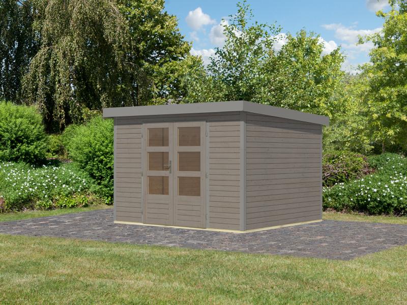 Karibu Hybrid Gartenhaus Jupiter 5 D wassergrau/graualuminium - Image 2