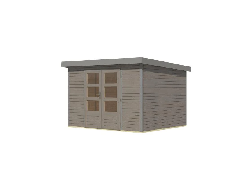 Karibu Hybrid Gartenhaus Jupiter 5 D wassergrau/graualuminium - Image 5