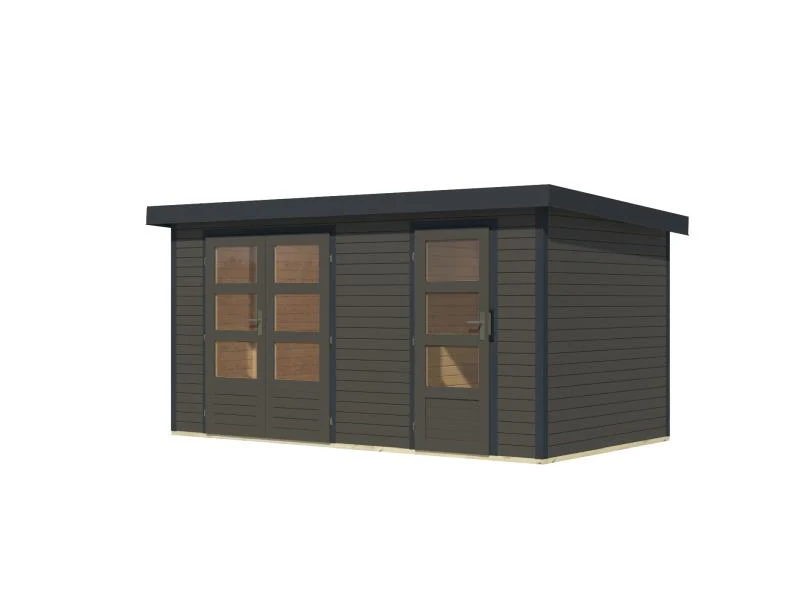 Karibu Hybrid Gartenhaus Merkur 1 B terragrau/anthrazit - Image 5