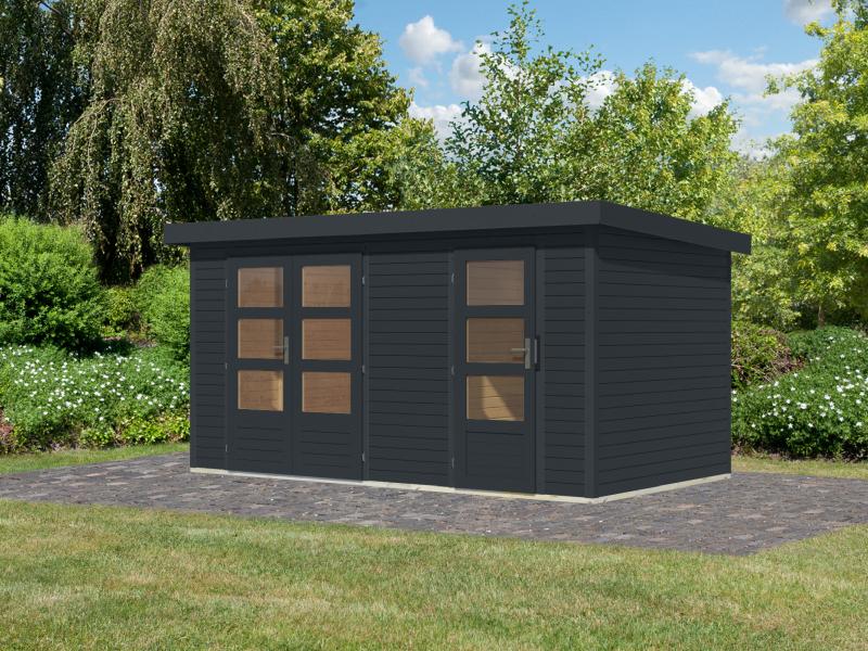 Karibu Hybrid Gartenhaus Merkur 1 C anthrazit/anthrazit - Image 2