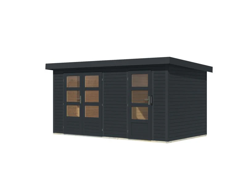 Karibu Hybrid Gartenhaus Merkur 1 C anthrazit/anthrazit - Image 5