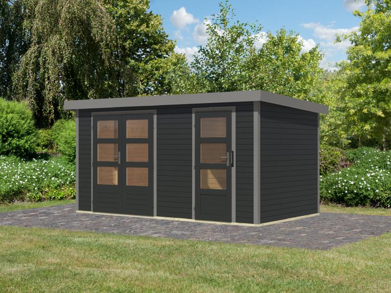 Karibu Hybrid Gartenhaus Merkur 1 C anthrazit/graualuminium - Image 2