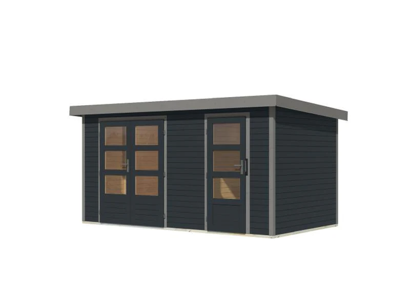 Karibu Hybrid Gartenhaus Merkur 1 C anthrazit/graualuminium - Image 5