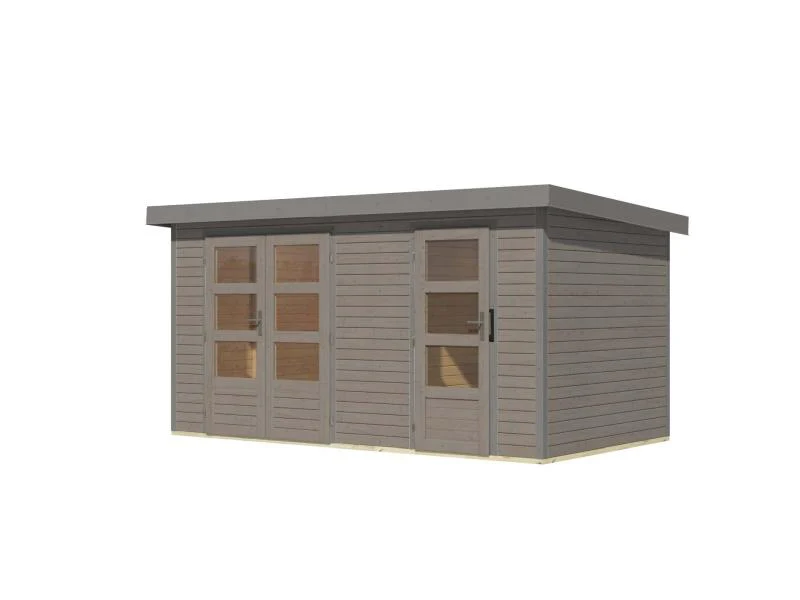 Karibu Hybrid Gartenhaus Merkur 1 D wassergrau/graualuminium - Image 5