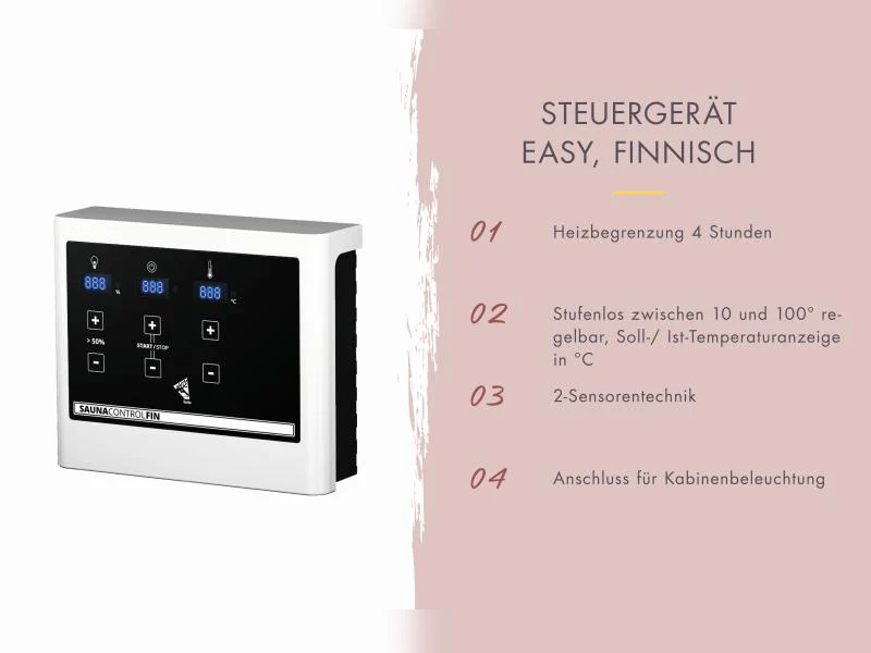 Karibu Hybrid Saunahaus Ares 1, anthrazit/anthrazit -inkl. 9 kW Ofen ext. Steuerung- - Image 6