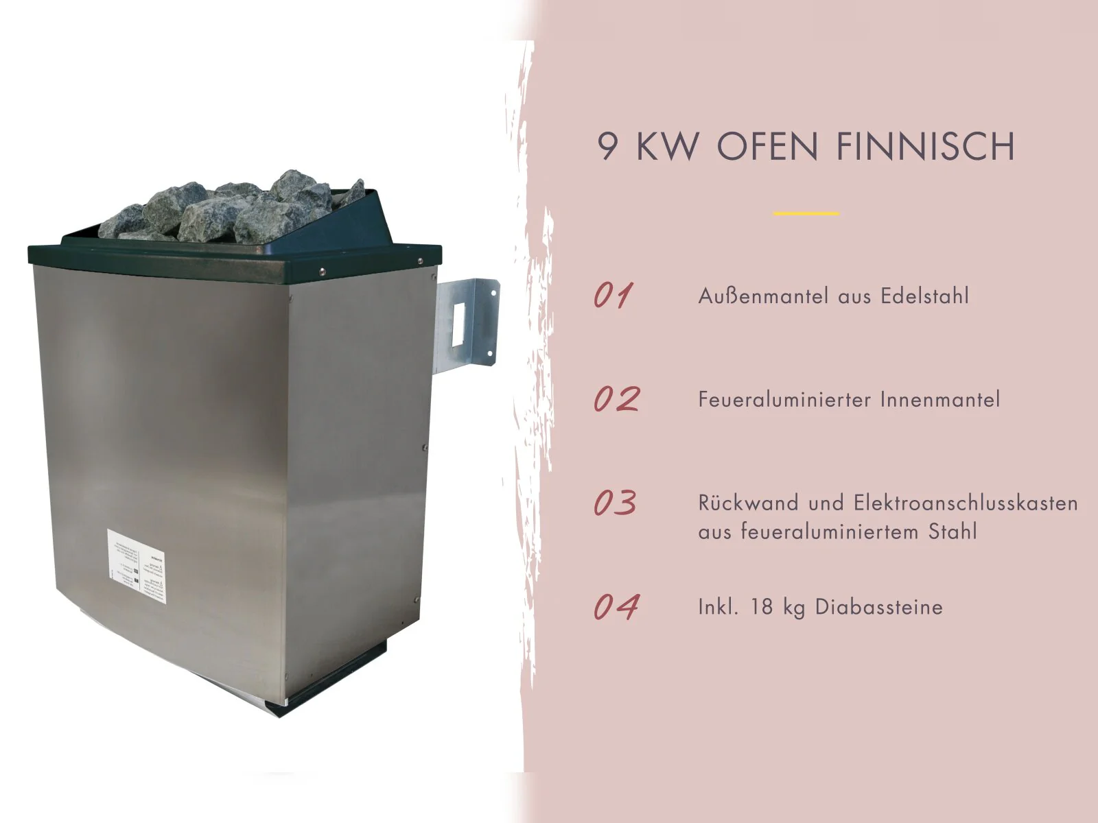Karibu Hybrid Saunahaus Ares 1, mit Anbaudach in anthrazit/graualuminium, inkl. 9 kW Ofen ext. Steuerung easy - Image 5