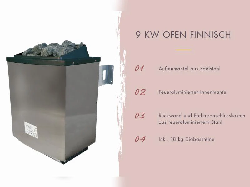 Karibu Hybrid Saunahaus Ares 2, anthrazit/anthrazit -inkl. 9 kW Ofen ext. Steuerung- - Image 5