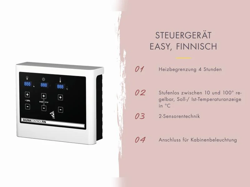 Karibu Hybrid Saunahaus Ares 2, naturbelassen/anthrazit -inkl. 9 kW Ofen ext. Steuerung- - Image 6