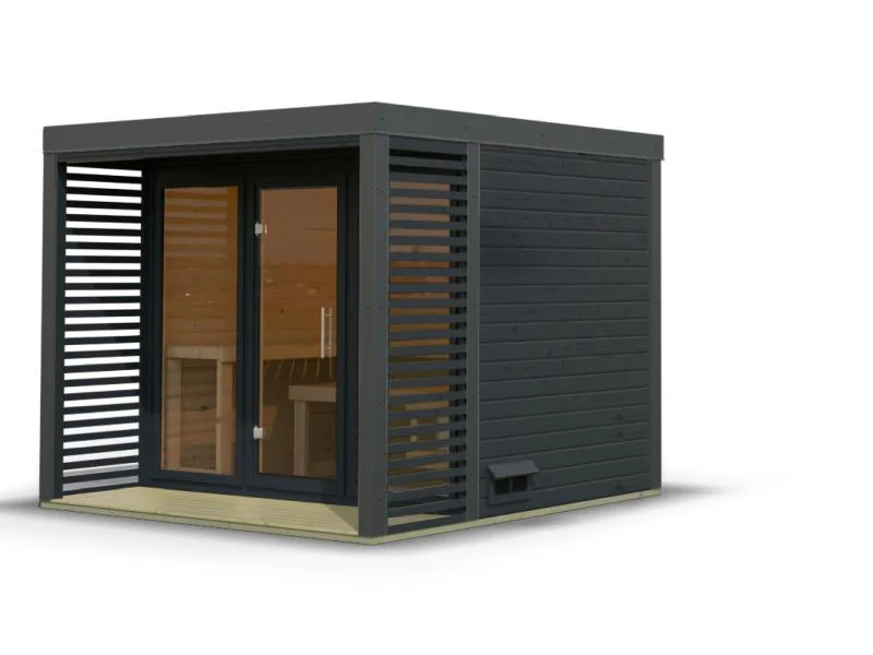 Karibu Hybrid Saunahaus Ares 3,anthrazit/anthrazit -ohne Ofen- - Image 4