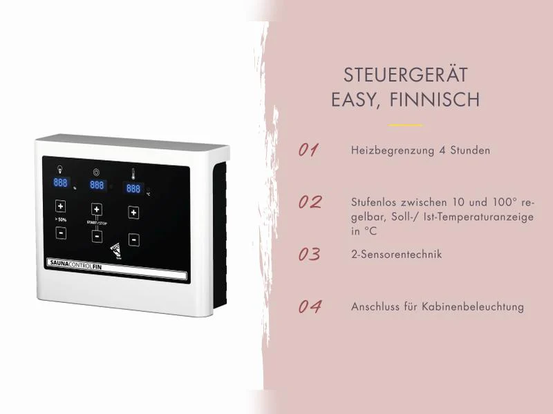 Karibu Hybrid Saunahaus Ares 3, naturbelassen/anthrazit -inkl. 9 kW Ofen ext. Steuerung- - Image 6