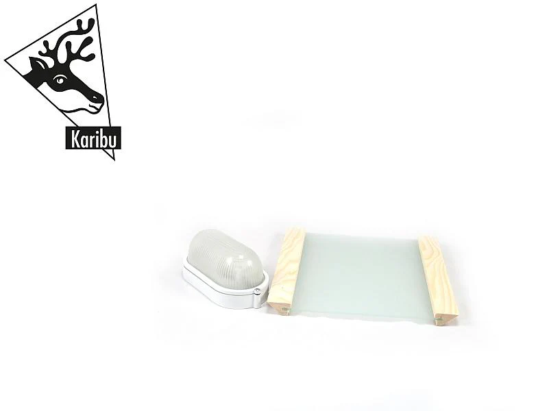 Karibu Leuchten Set mit Saunaleuchte Premium und Anschlusskabel (Starkstrom) - Image 2