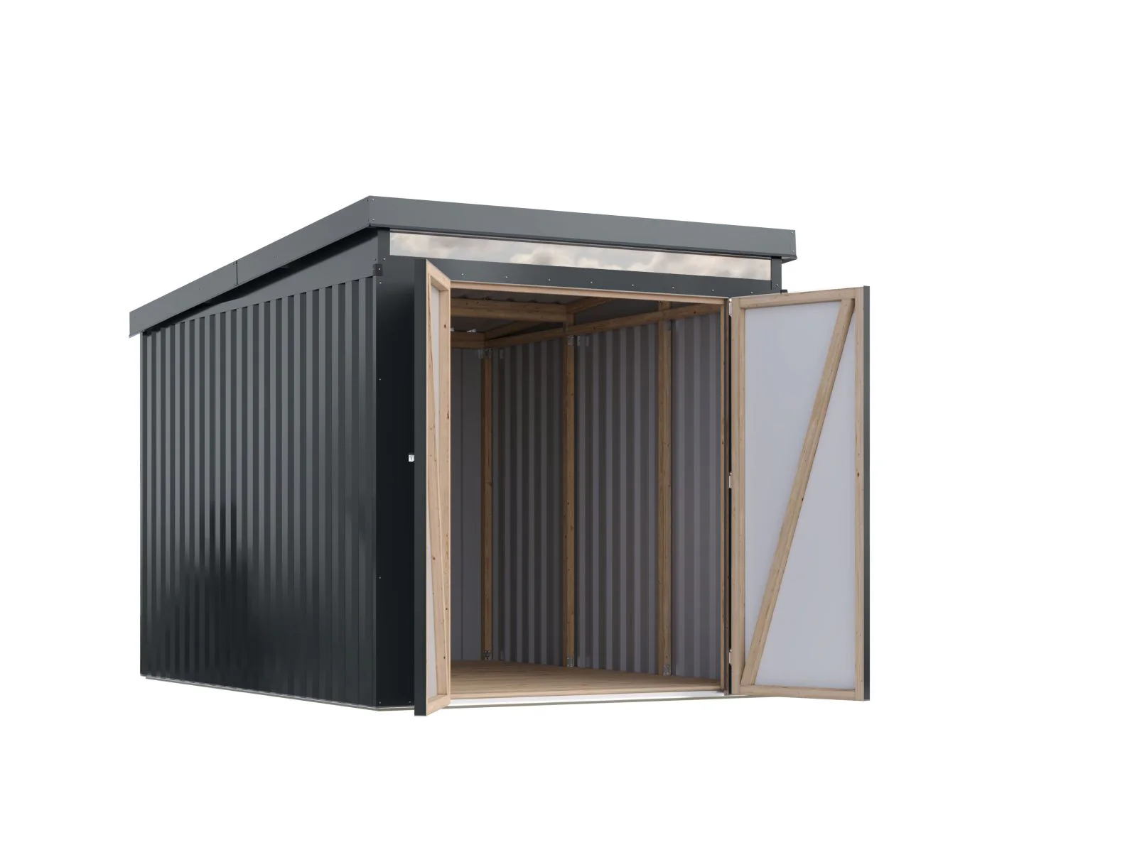 Karibu Metallgerätehaus Iridium 2,5 in Anthrazit - Image 6