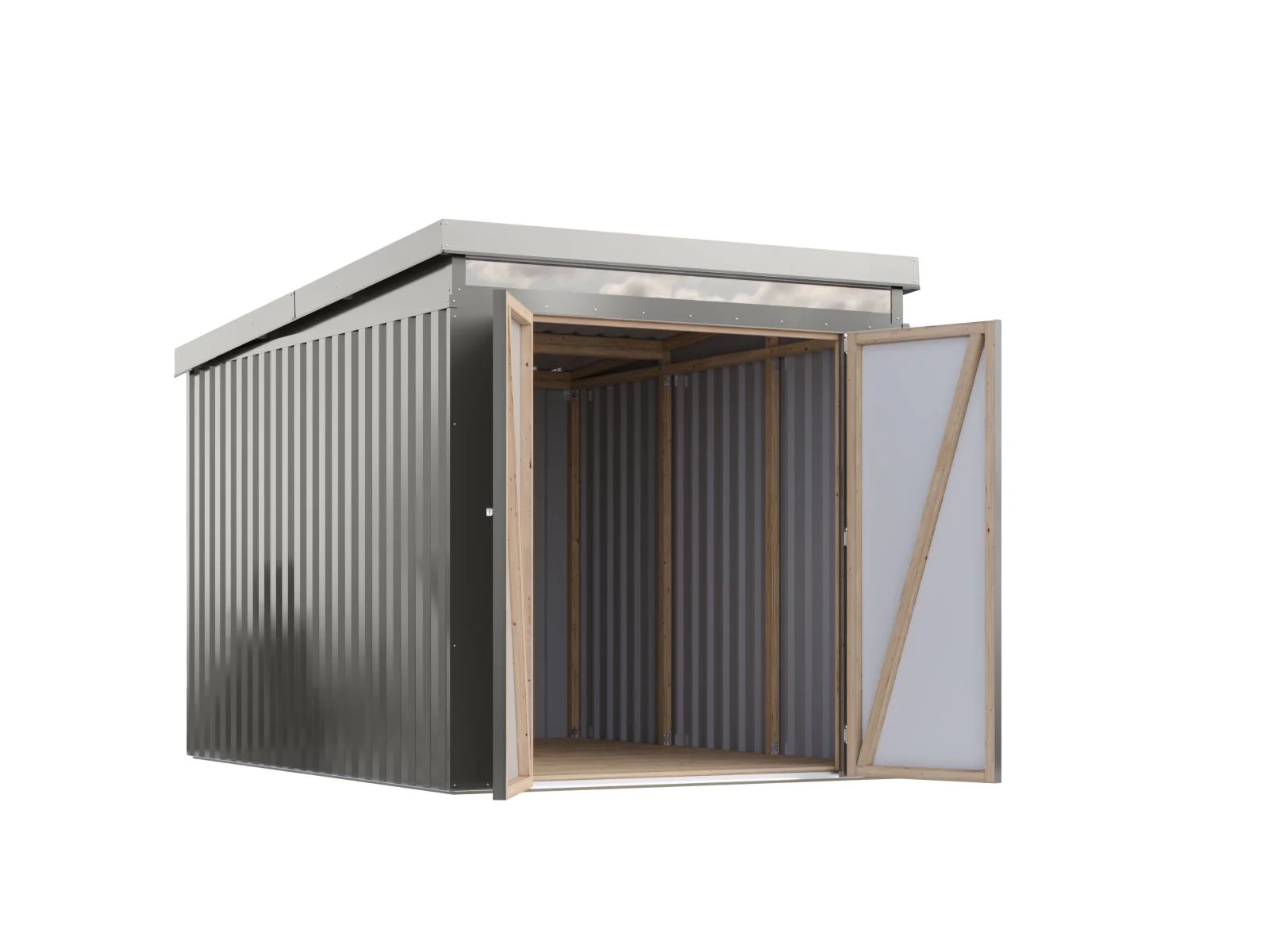 Karibu Metallgerätehaus Iridium 2,5 in Graualuminium - Image 5