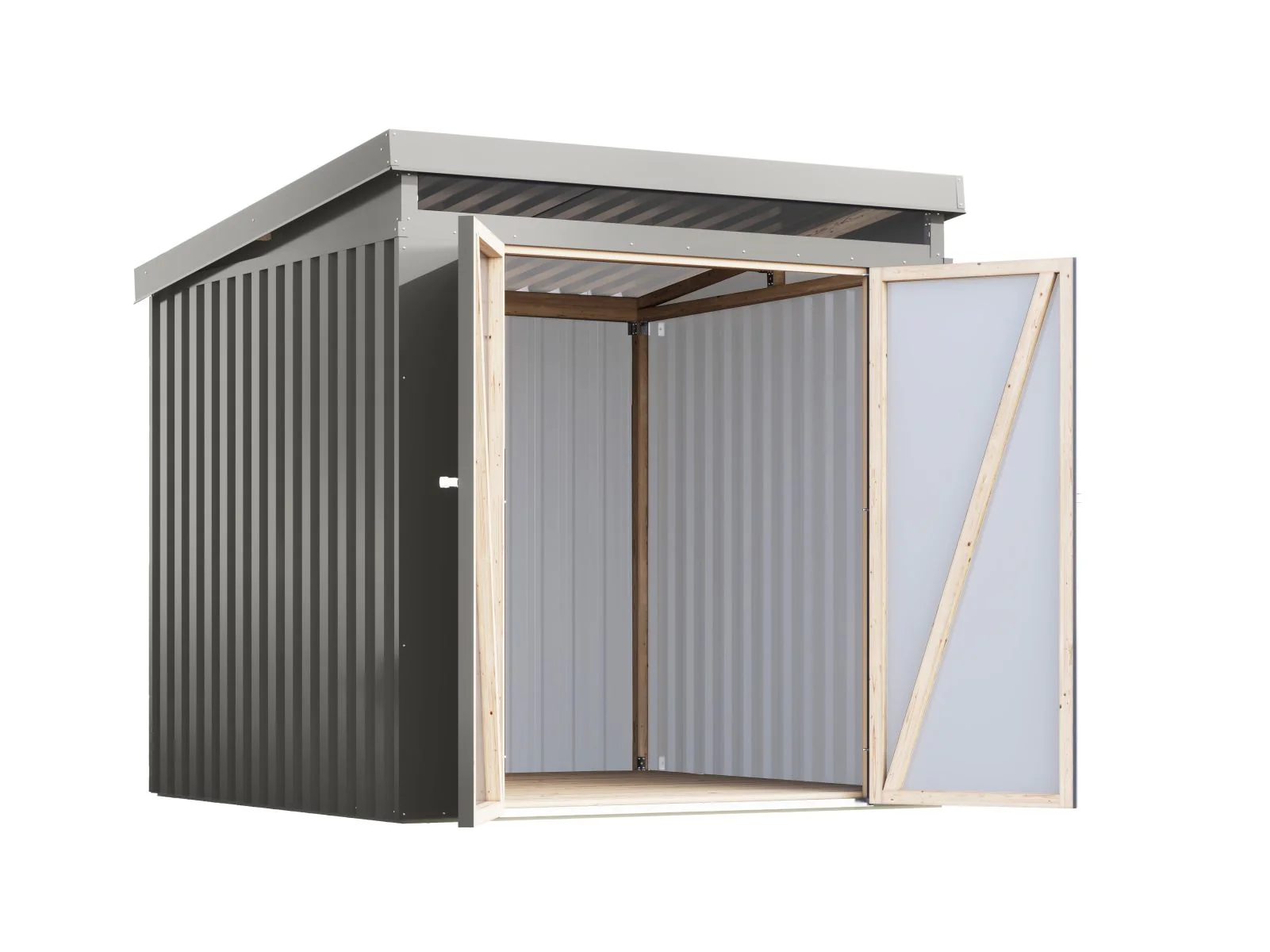 Karibu Metallgerätehaus Iridium 2, Graualuminium - Image 4