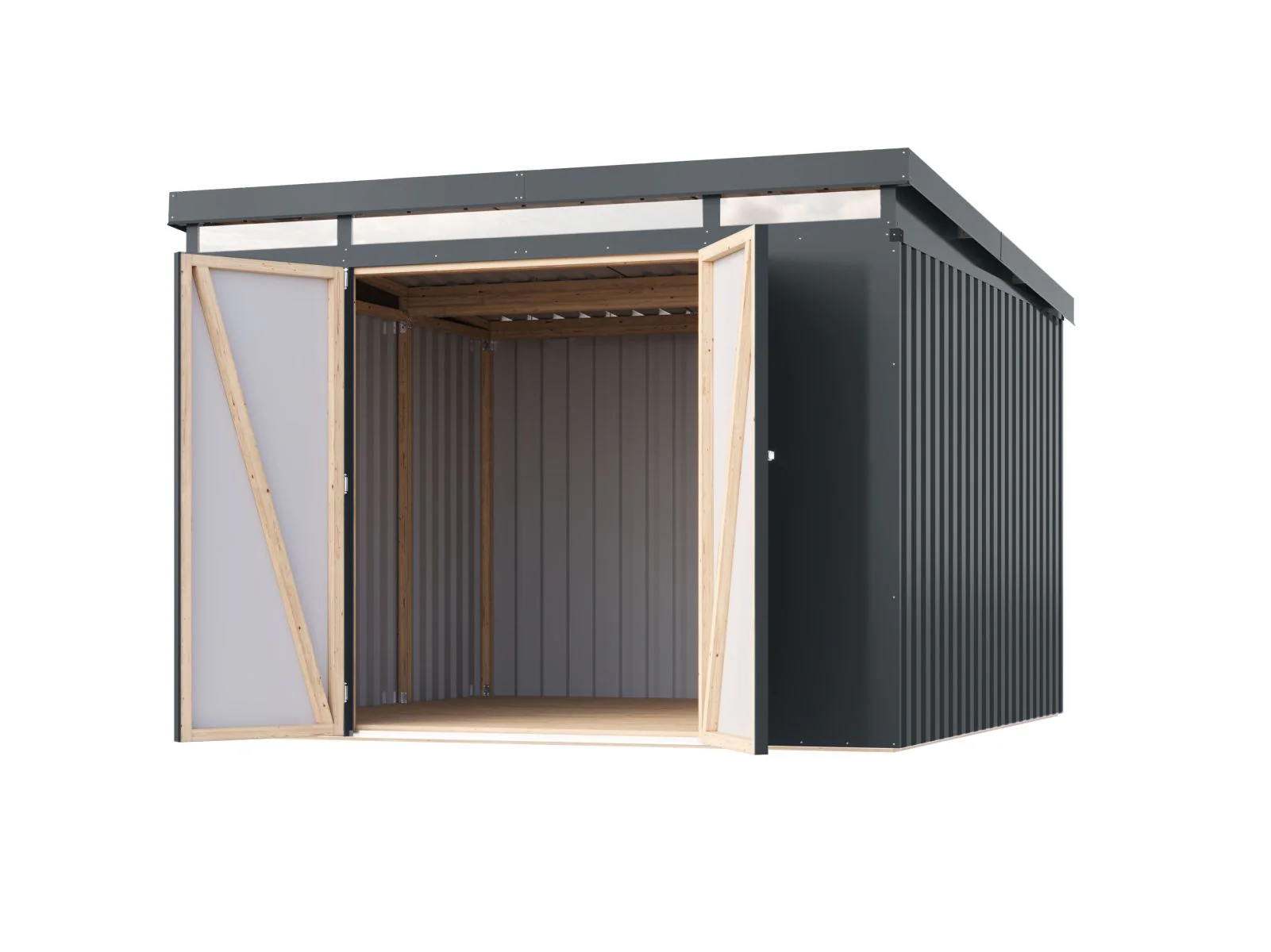 Karibu Metallgerätehaus Iridium 3,5 in Anthrazit - Image 5