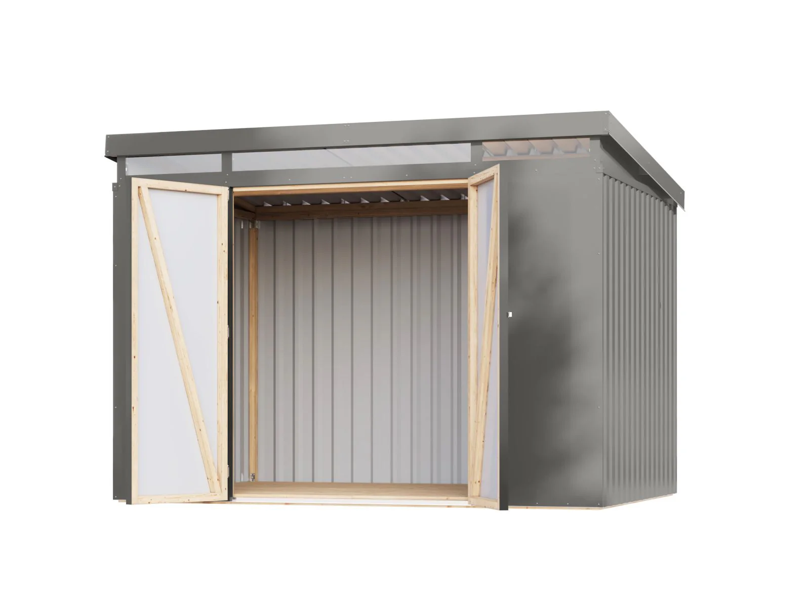 Karibu Metallgerätehaus Iridium 3 in Graualuminium - Image 5