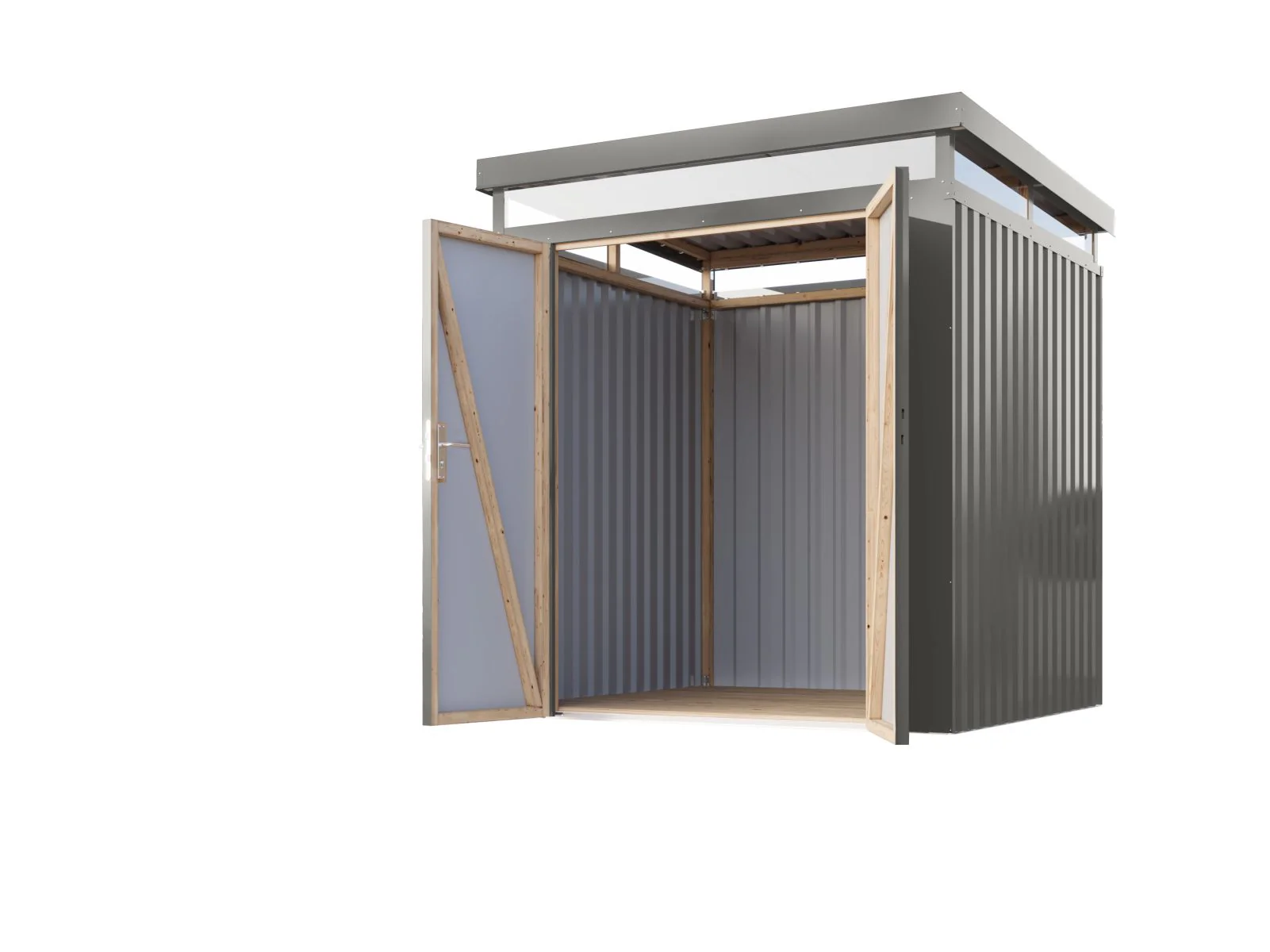Karibu Metallhaus Aurum 2 in Graualuminium - Image 6