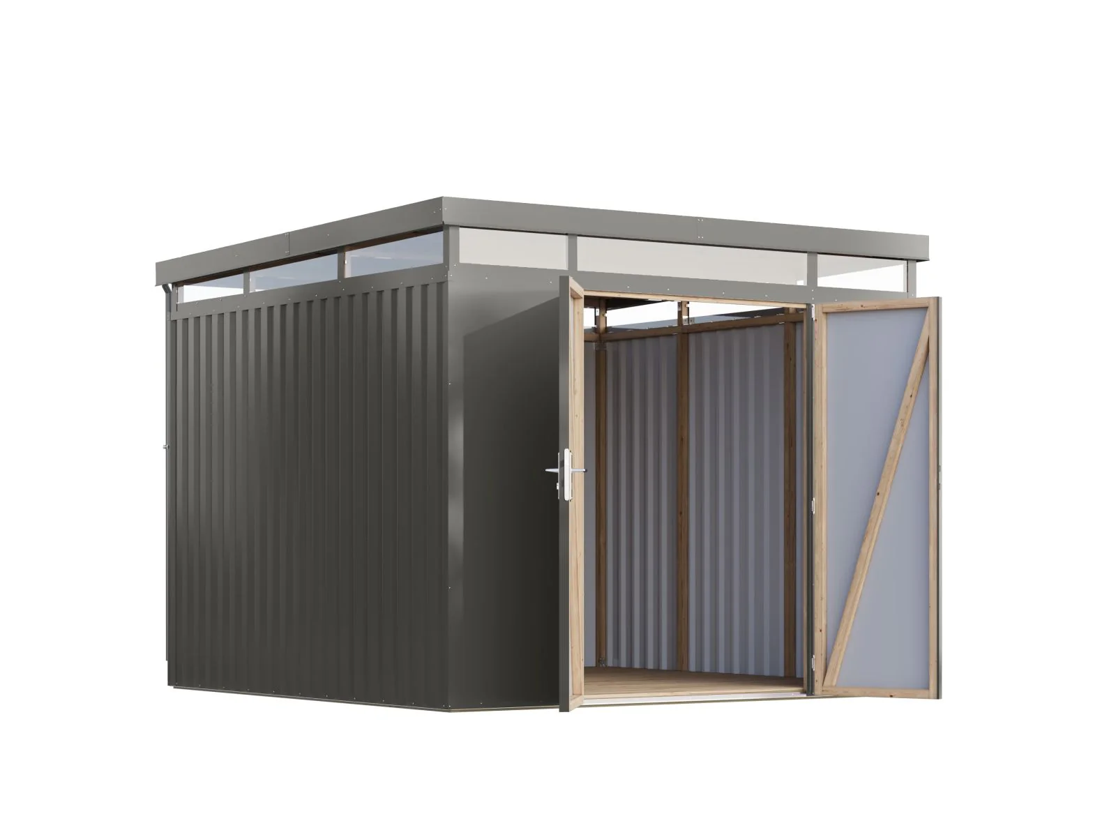 Karibu Metallhaus Aurum 3,5 in Graualuminium - Image 6