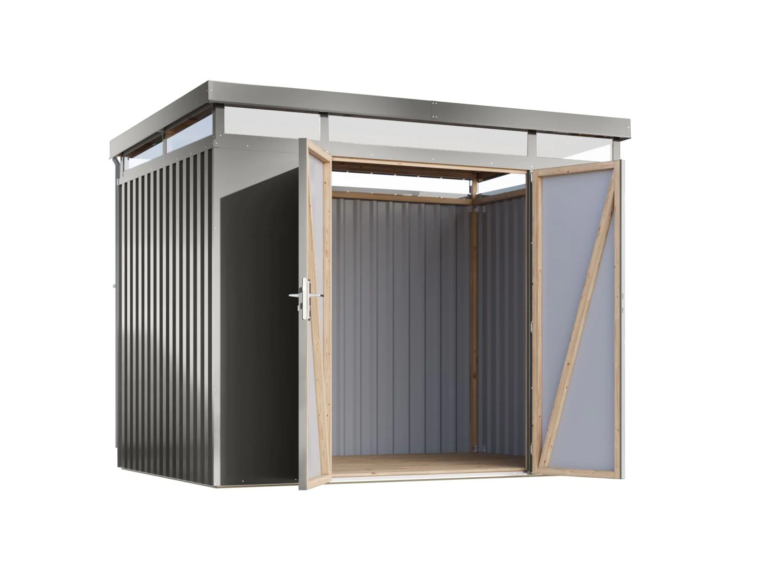 Karibu Metallhaus Aurum 3 in Graualuminium - Image 3