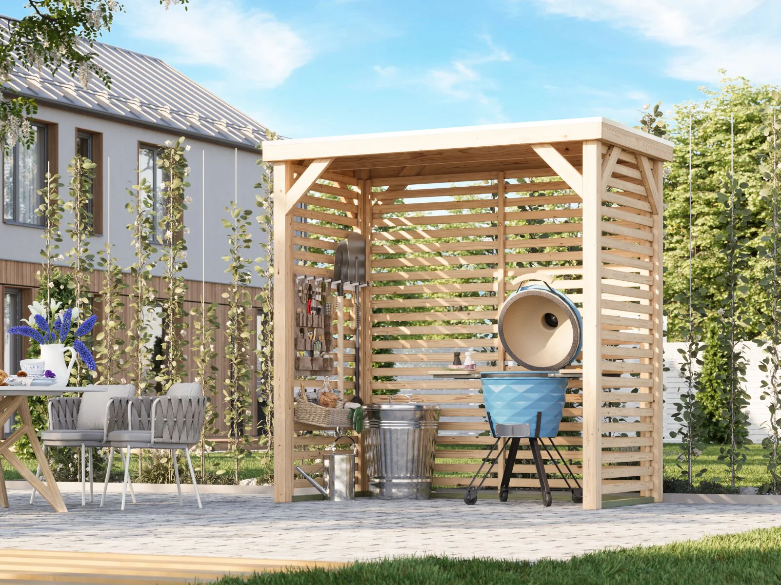 Karibu Pavillon Cubeco halb, natur - Image 7