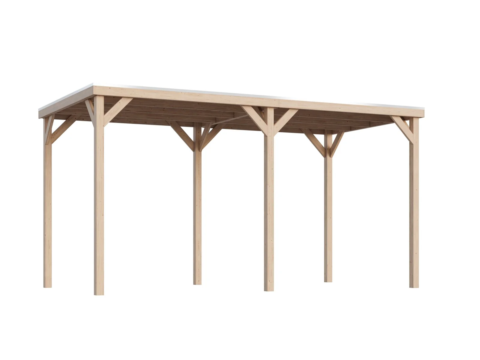 Karibu Pavillon Cubeco im Set mit 1 Verlängerung, natur - Image 4