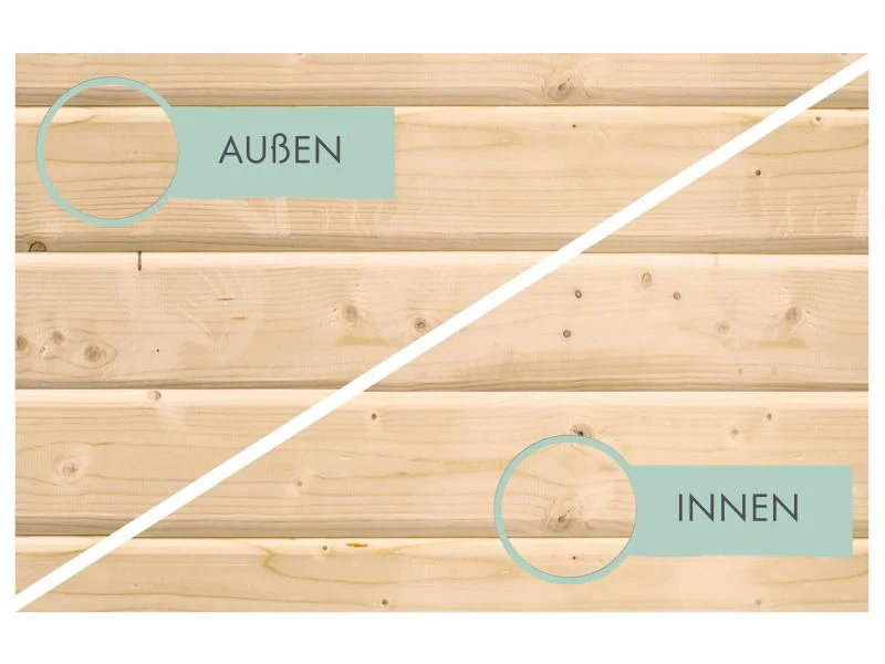 Karibu Pavillon Cubus im Set mit 1 Verlängerung, natur - Image 7