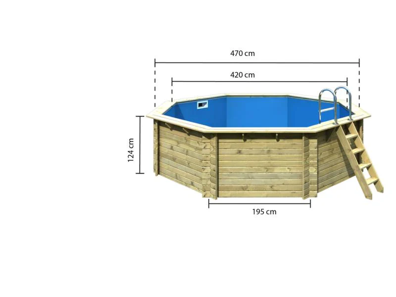Karibu Pool Modell 2 Variante A im Set mit Filteranlage und Skimmer - Image 3