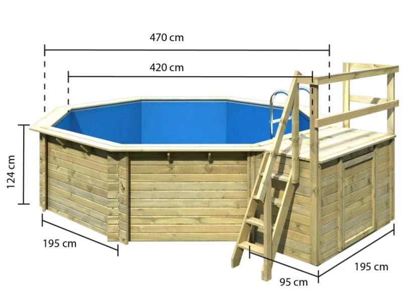 Karibu Pool Modell 2 Variante B, mit Terrasse inkl. Filterpaket und Skimmer - Image 4