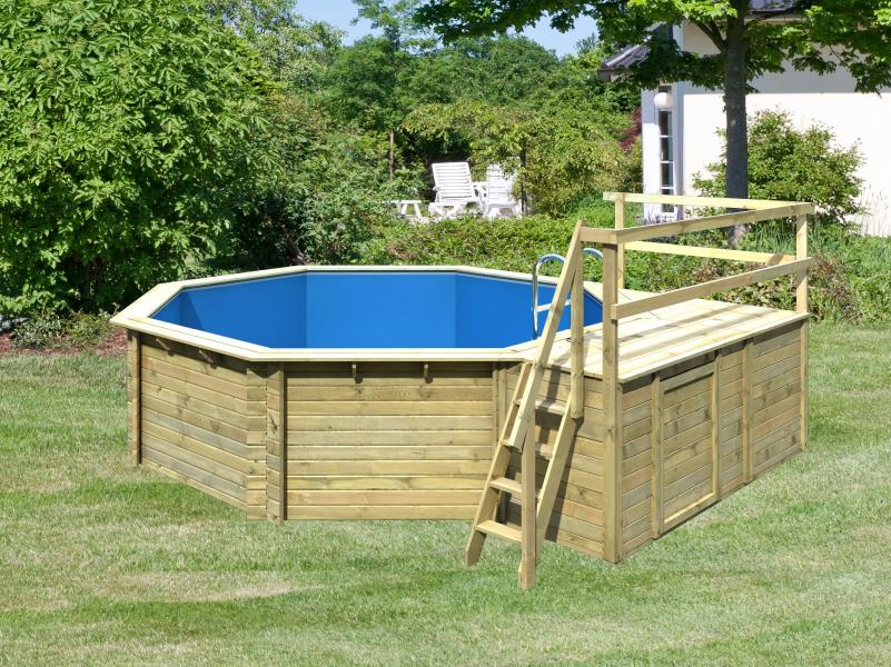 Karibu Pool Modell 2 Variante C, mit Terrasse im Set inkl. Filteranlage und Skimmer - Image 2