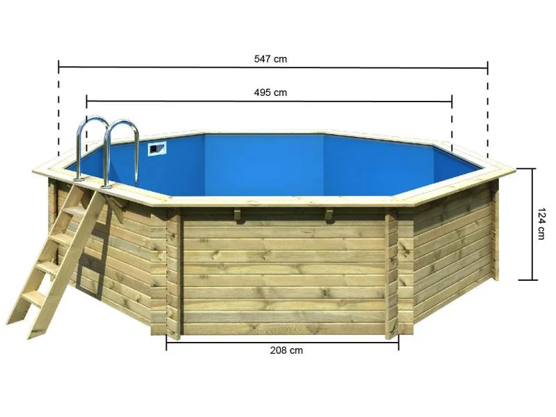 Karibu Pool Modell 3 Variante A im Set mit Filterpaket groß und Skimmer - Image 2