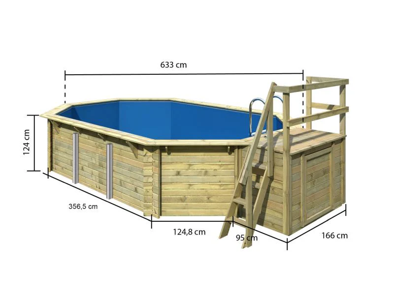 Karibu Pool Modell 4 Variante B, mit Terrasse, inkl. Filterpaket und Skimmer - Image 2