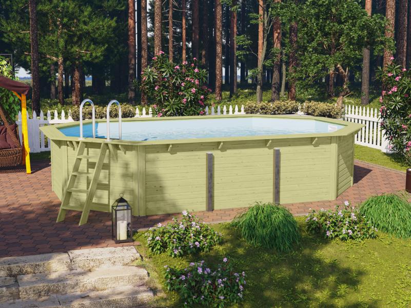 Karibu Pool Modell 4 X im Set mit Filteranlage groß und Skimmer, kdi - Folie Blau - Image 3