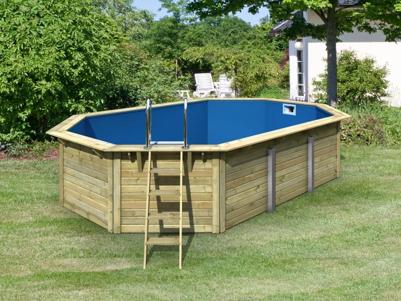 Karibu Pool Modell 4 X im Set mit Filteranlage groß und Skimmer, kdi - Folie Blau - Image 4