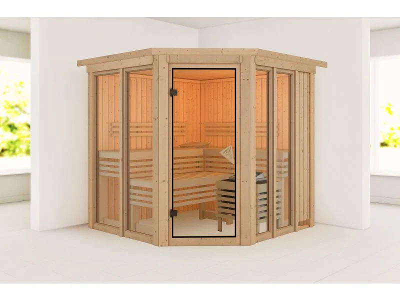 Karibu Sauna Airi, ohne Ofen - mit Dachkranz - - Image 2