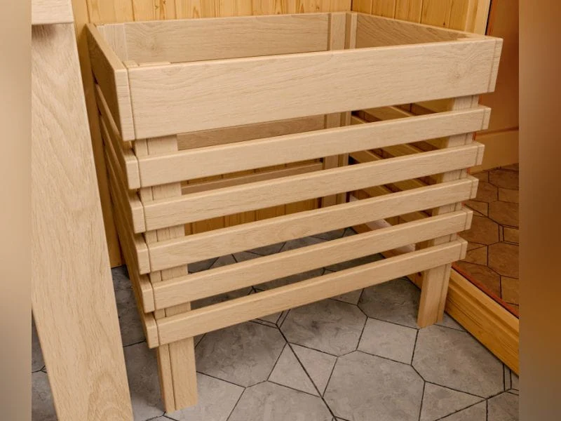 Karibu Sauna Alcinda mit Dachkranz- 9 kW Ofen Ext. Strg 68 mm - Image 9