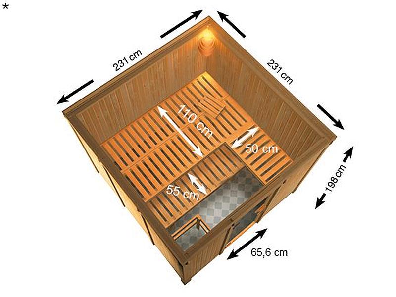 Karibu Sauna Arvika 68 mm - Image 3
