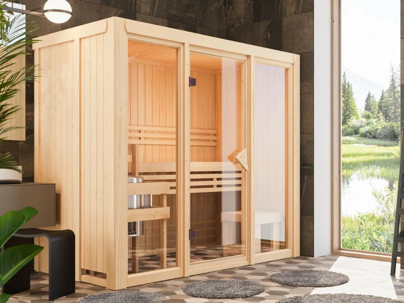 Karibu Sauna Avari 2 - ohne Ofen - ohne Dachkranz - Image 3