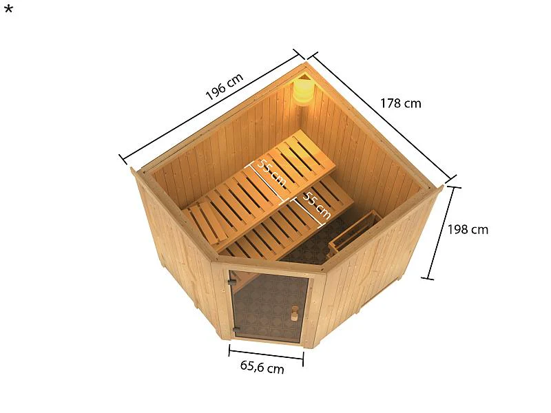 Karibu Sauna Bodo 68 mm - Image 3